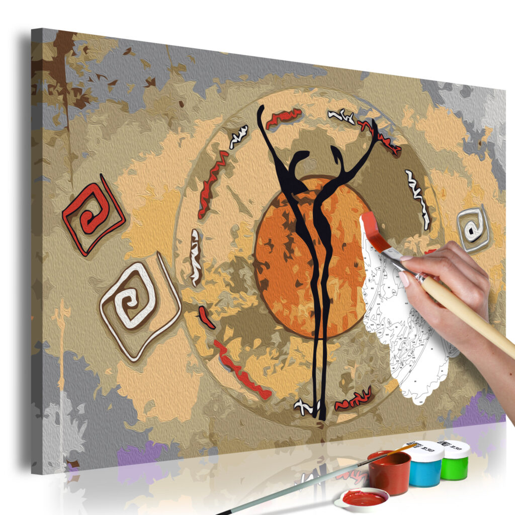 Doe-het-zelf op canvas schilderen - African Dance