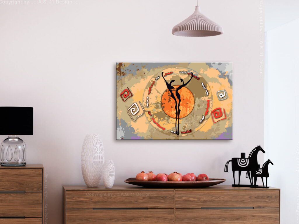 Doe-het-zelf op canvas schilderen - African Dance - Afbeelding 2