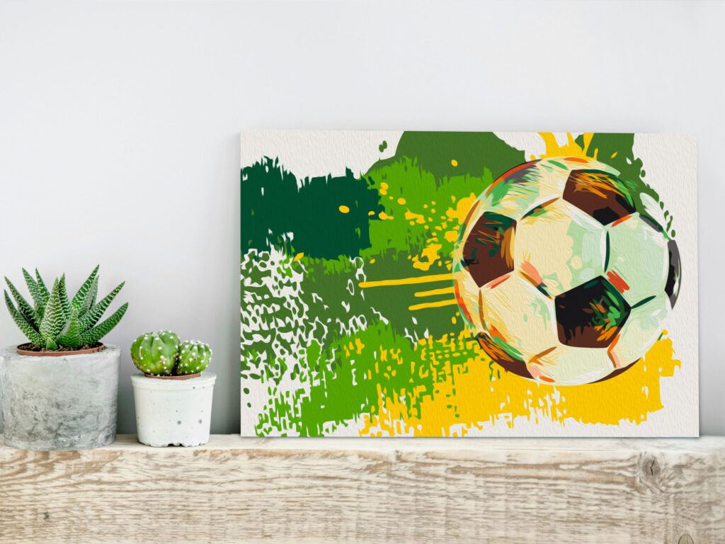 Doe-het-zelf op canvas schilderen - Football Emotions - Afbeelding 2