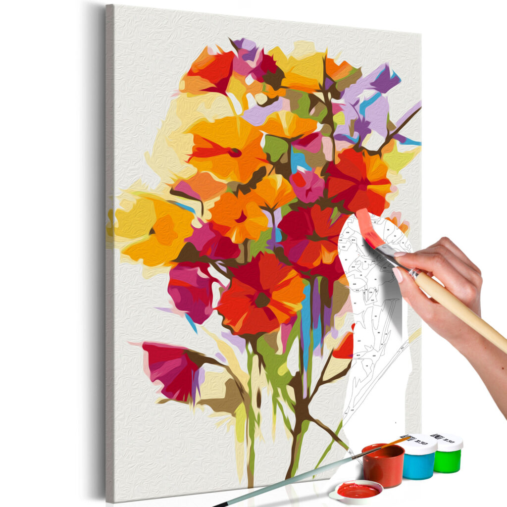 Doe-het-zelf op canvas schilderen - Summer Flowers