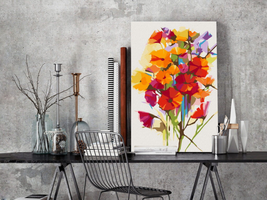 Doe-het-zelf op canvas schilderen - Summer Flowers - Afbeelding 2