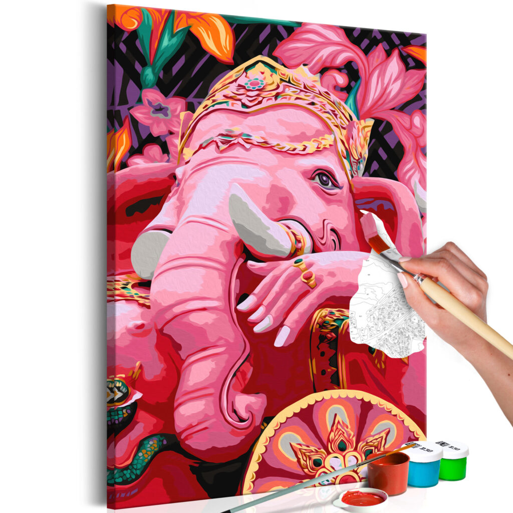 Doe-het-zelf op canvas schilderen - Ganesha