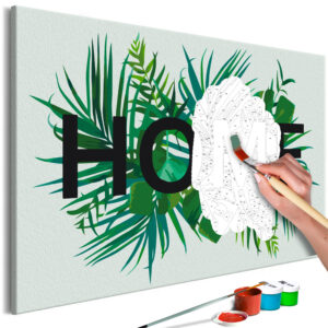 Doe-het-zelf op canvas schilderen - Home on the Leaves