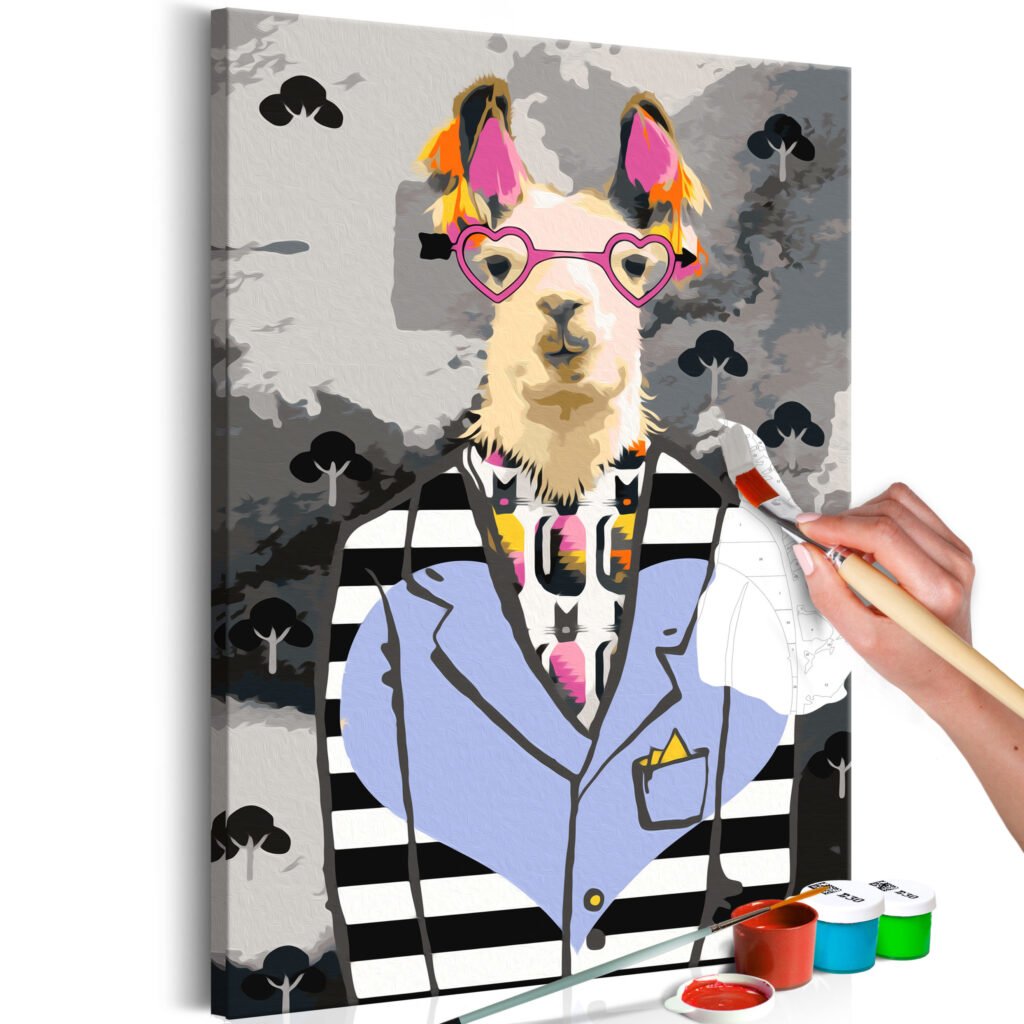 Doe-het-zelf op canvas schilderen - Crazy Alpaca