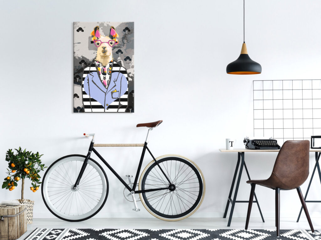 Doe-het-zelf op canvas schilderen - Crazy Alpaca - Afbeelding 2