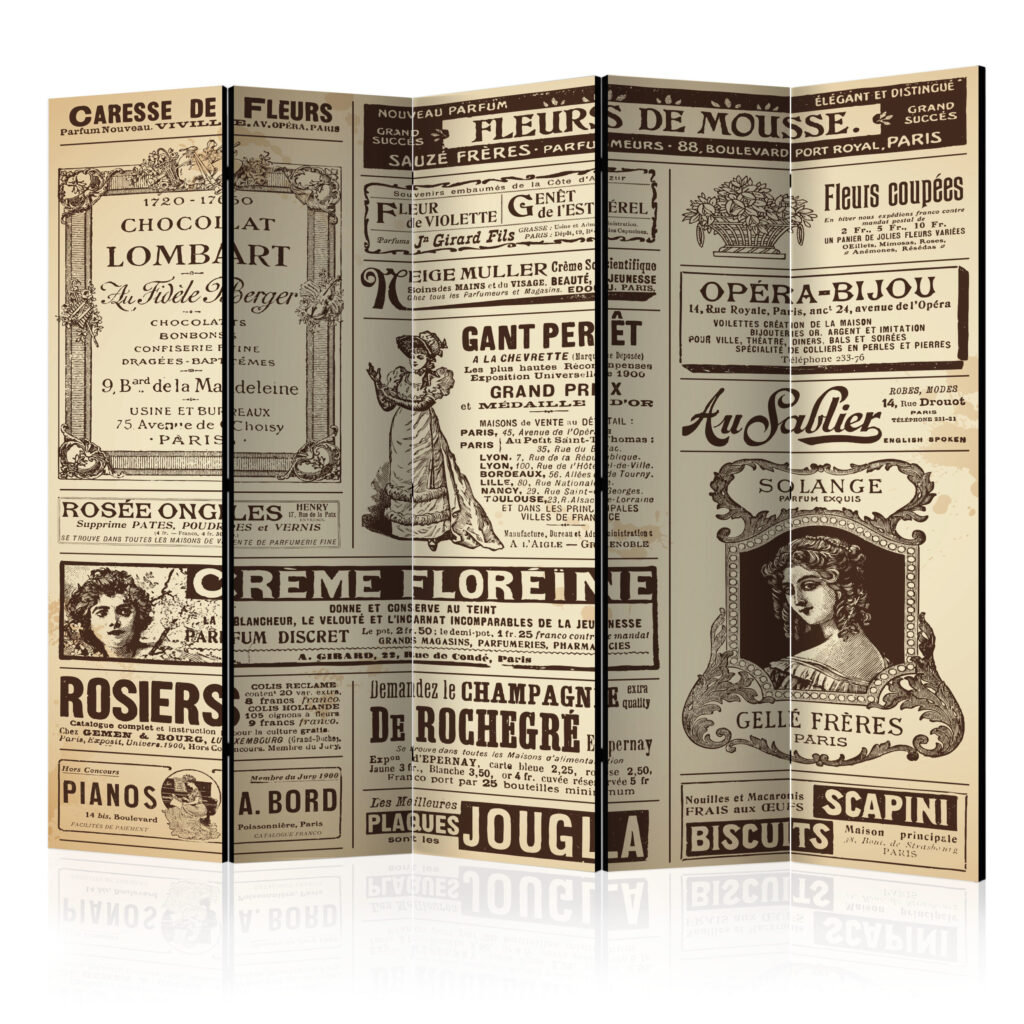 Vouwscherm - Vintage Magazines II [Room Dividers]