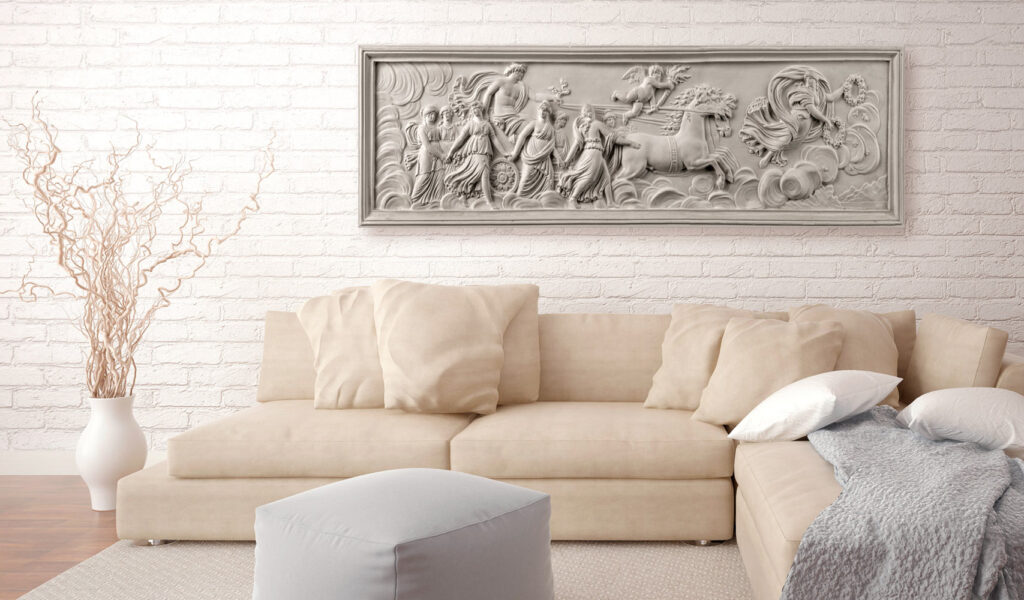 Schilderij - Relief: Apollo and Muses - Afbeelding 2
