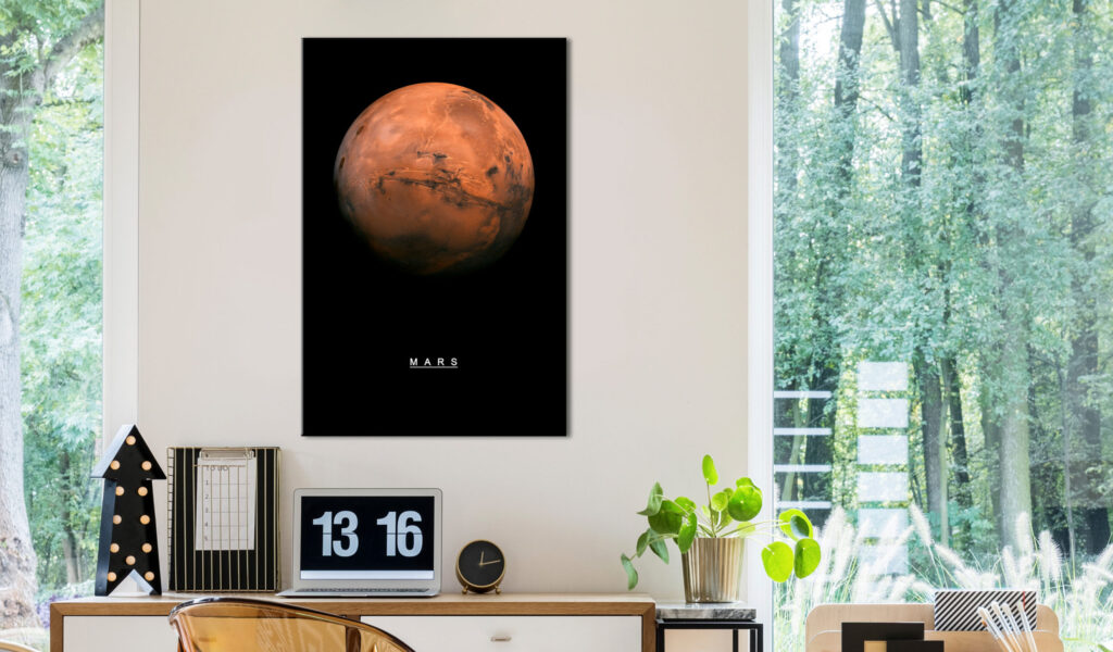 Schilderij - Mars (1 Part) Vertical - Afbeelding 2