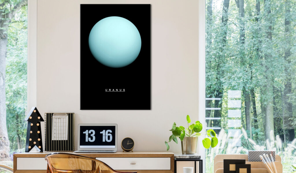 Schilderij - Uranus (1 Part) Vertical - Afbeelding 2