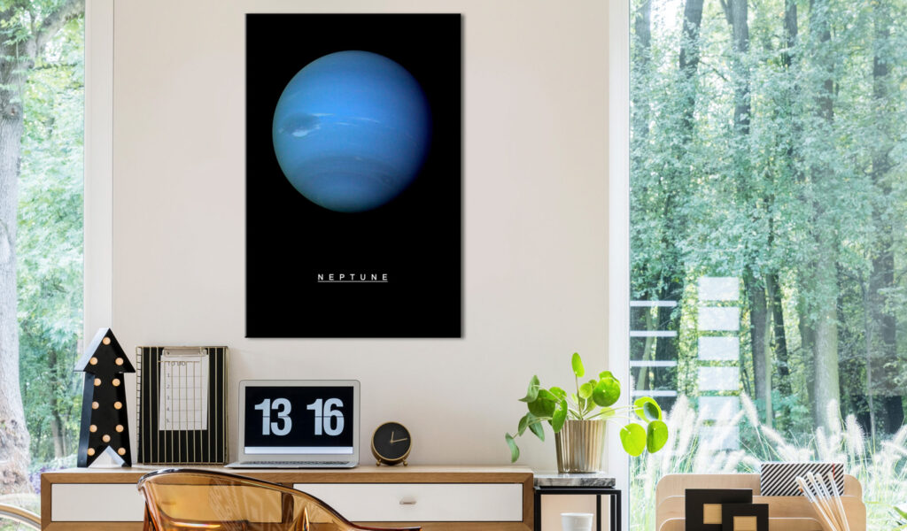 Schilderij - Neptune (1 Part) Vertical - Afbeelding 2