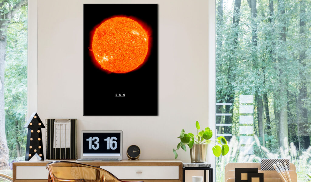 Schilderij - Sun (1 Part) Vertical - Afbeelding 2