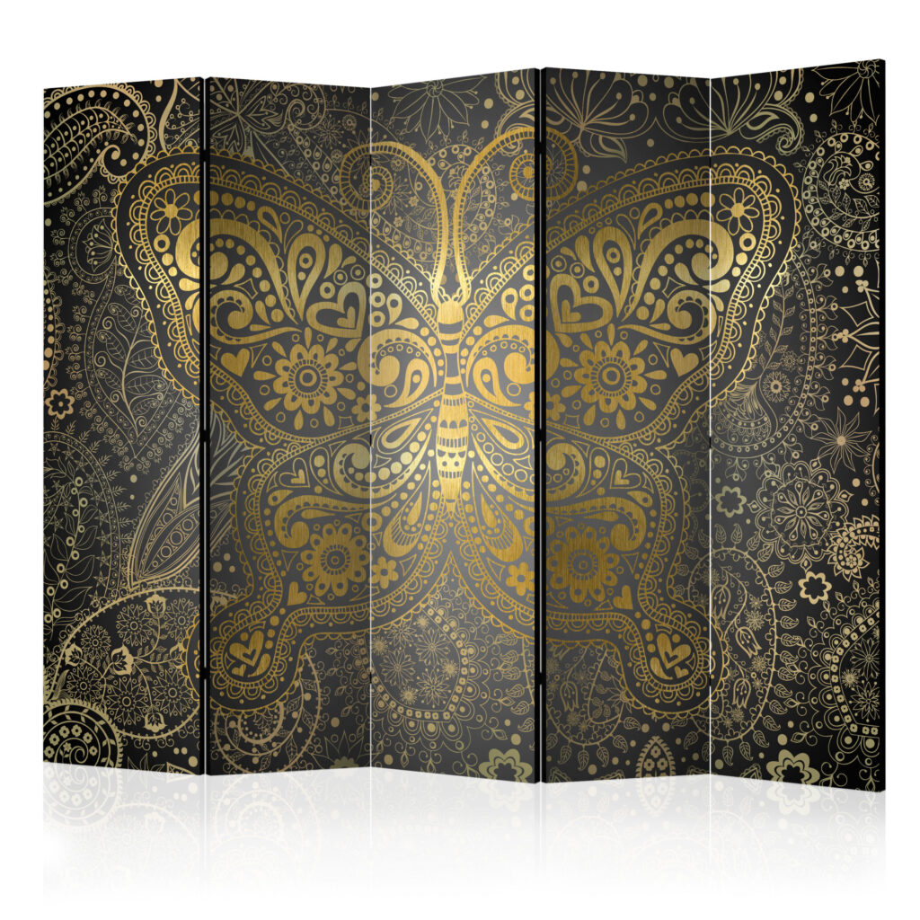 Vouwscherm - Golden Butterfly II [Room Dividers]
