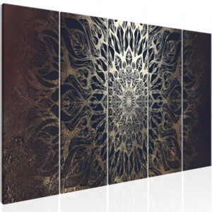 Schilderij - Hypnosis (5 Parts) Brown Narrow