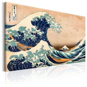 Schilderij - The Great Wave off Kanagawa (Reproduction)