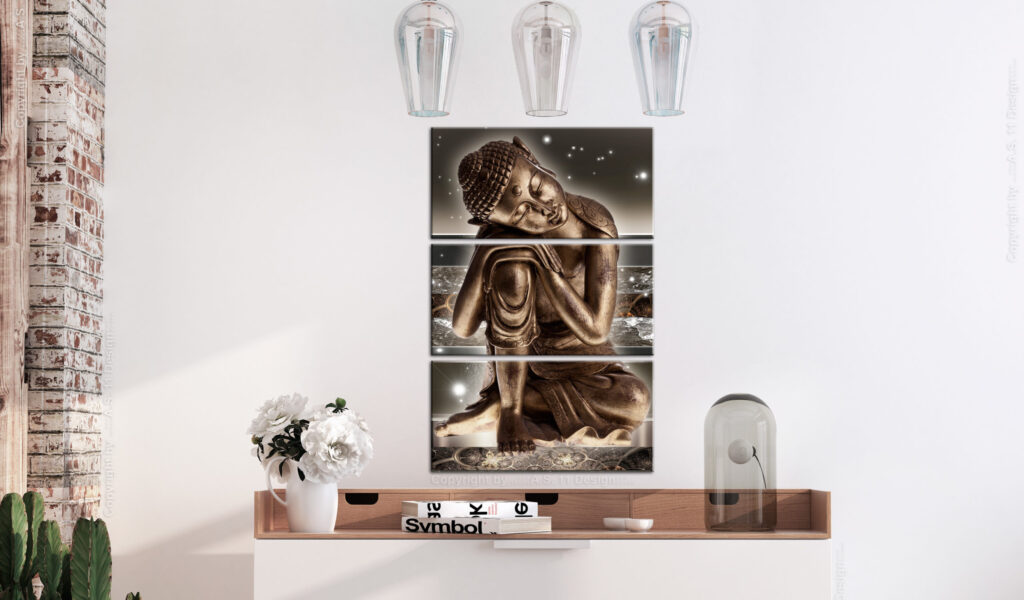 Schilderij - Buddha at Night - Afbeelding 2