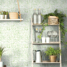 Vinyl op vlies behang 7316 Evergreen