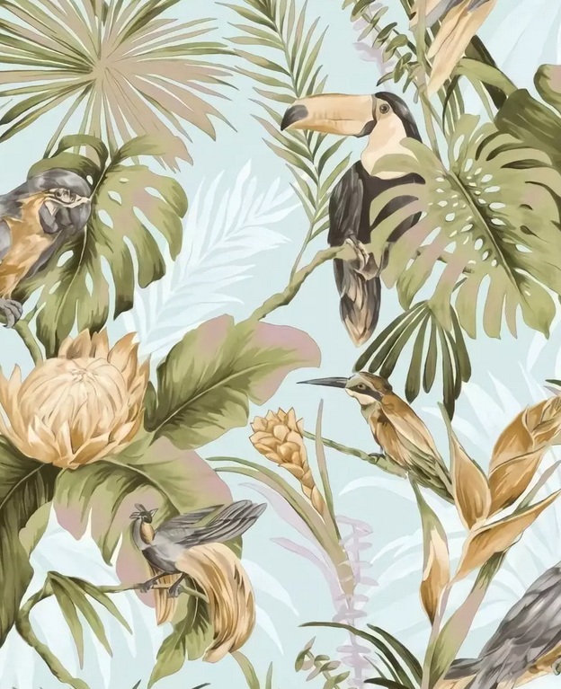 Vinyl op vlies behang 22007 Amazonia Cristiana Masi