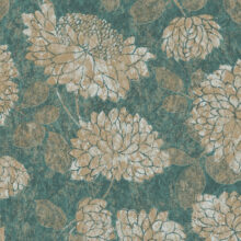 Vlies behang bloemen groen/goud 39025-4 A.s. Creation