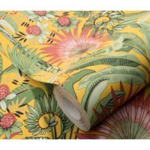 Vlies behang Martinique bloemen geel 10390-20 Erismann